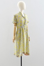 Vintage 1940s Trailing Foliage Dress / M L picture