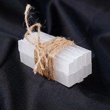 1set Natural Moroccan Selenite Crystal Bar Plate Sheet White Quartz Mineral picture