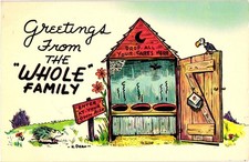 Humorous Outhouse Postcard 