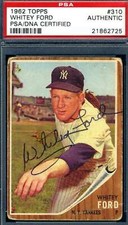 Whitey Ford PSA DNA Signed 1962 Topps Autograph picture