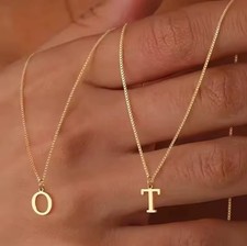 A-Z Initial necklace 18K Gold Plated Necklace Stainless Steel Necklace picture