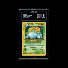 Venusaur 15/102 Holo Base Set Pokemon Tag 5 Excellent picture