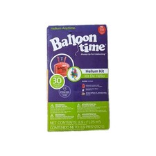 Balloon Time Helium Tank Kit - 30 Balloons Included & Spool Of White Ribbon NEW picture