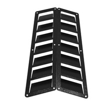 2 Pcs Universal Hood Vent Louver Scoop Cover Air Flow Intake Cooling Panel Black picture