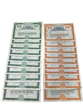 Vintage 1940s National City Lines Stock Certificate Lot Of 20 Transportation Bus picture