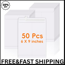 50 Pack 6X9 Envelopes Self Seal, White Catalog Mailing Envelopes 6 X 9 Manilla E picture