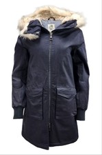 HoodLamb Women's Black Long Natural Hemp Hooded Parka 420 NWT picture