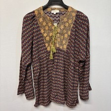 NWT Suzanne Betro Weekend Tunic Blouse Top Shirt Size 2X Long Sleeve D034 -3 picture
