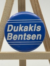 Dukakis Bentsen Vintage Political Campaign Button Memorabilia Pin Mint 🔥🔥 picture