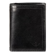 Dockers Men's Coated LeatherExtra Capacity Trifold Wallet, One Size, Black  picture