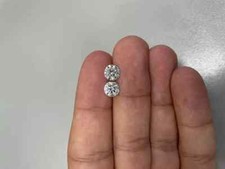1 Ct Natural White Diamond Round Cut 5mm 2 Pcs VVS1 D Grade Certified G32 picture