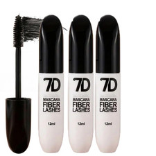 3pcs 7D Silk Fiber Black Lengthening Mascara,24Hour Smudge Proof Waterproof picture