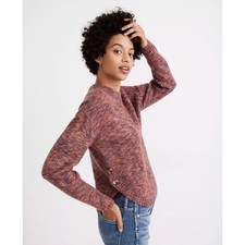 Madewell Space-Dyed Birchmont Side-Button Pullover Sweater sz S small picture
