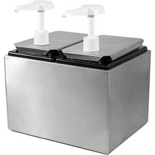 Carlisle Condiment Dispenser – Stainless Steel Dual Medium, picture