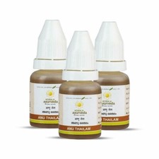 3 X Kerala Ayurveda ANU Thailam (10 ml) TAILAM - Herbal Ayurvedic Supplement picture