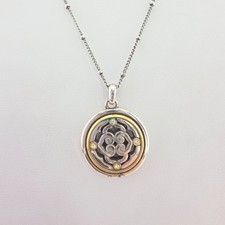 BRIGHTON 'Intrigue' Necklace SWAROVSKI Crystal Scrollwork Silver Gold Plate 18