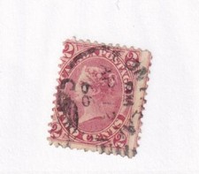 CANADA # 20a FVF-2cts DEEP CLARET WITH MONTREAL DATED CANCEL picture