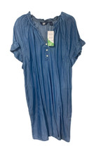 Land's End Womens Shift Dress Blue Chambray XS,  M, NWT SHIPS FREE picture