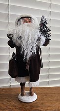 Byers' Choice Vintage Chocolate Santa Claus Christmas Caroler picture