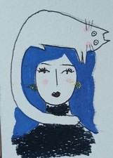 Aceo Original Mixed Media Art Card picture
