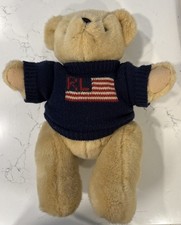 Vintage 1997 Polo Ralph Lauren Teddy Bear Knit Sweater Jointed Legs Plush picture