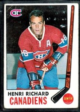 1969-70 TOPPS HOCKEY MONTREAL CANADIENS HENRI RICHARD CARD #11 HOF GOOD picture