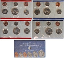 1991 US Mint Set P&D (OGP) 10 coins picture