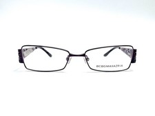 New BCBG Maxazria Brown Metal Cat Eye Glasses Ornate Temples Carolina 52 16 135 picture