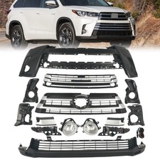 OE Style Front Bumper Cover & Grille Assembly Kit Fit 2017-19 Toyota Highlander picture