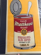 DAVE MATTHEWS BAND POSTER Susquehanna Bank Center Camden, NJ 09/19/09 SOUP CAN picture