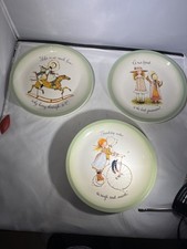Lot of 3 SUPER CUTE Holly Hobbie Collector Edition Plates Vintage 1972 AC picture