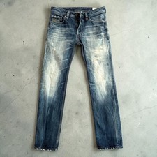 Diesel Safado Slim Straight Jeans Mens 29x32 Made in Italy Distressed Blue 008L9 picture