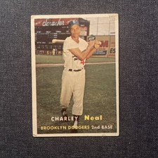 1957 Topps Baseball Charlie Neal #242 picture