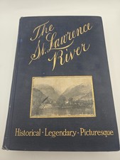 St. Lawrence River 1905 1st Edition Illustrated Canada USA History Color Map  picture