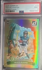 Panini 2025 Donruss Travis Hunter Downtown Rookie Insert #13 Jaguars PSA 9 picture