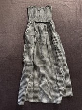 Reformation Large 100% Linen Ghingham Check 2 Piece Blk & Wht picture