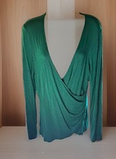 Ann Taylor LOFT Green Solid V-Neck Pullover Top Long Sleeve Women’s L picture
