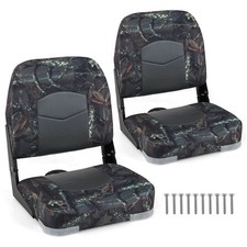 2-Pack Boat Seats, Folding Low Back Boat Chairs, with Thick Sponge Padding picture