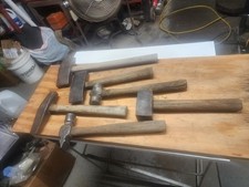 Vintage Blacksmith Tools FORGE ANVIL Hammers Shaping Forging Tools Lot Of 6 ☆USA picture