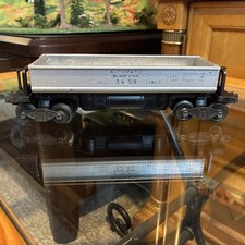 ~ORIGINAL~LIONEL POSTWAR 3459 SILVER AUTOMATIC DUMP CAR (SCARCE) picture