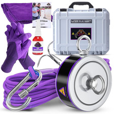 2600LB’s Complete Magnet Fishing Kit | Double Sided Fishing Magnet Kit with Case picture