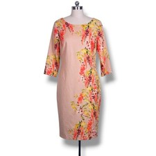 NWT Worthington Women's Size 16 Rose Smoke Floral 3/4 Sleeve Sheath Dress picture