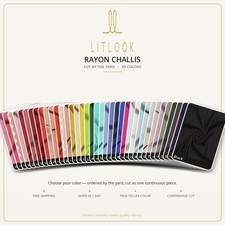 Silver Rayon Challis Fabric by the Yard — 120 GSM, Fluid Drape, 54