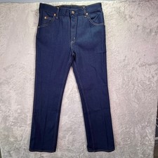 NWT Vintage Roebucks Mens Jeans 32x32 Dark Indigo Bootcut Stretch Deadstock picture
