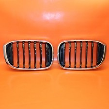 BMW X3 X4 GRILLE LEFT RIGHT 2018 2019 2020 2021 5113 7440854 CHROME BLACK OEM picture