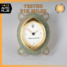 00-07 Maserati M138 4200 Coupe 3200 Center Dashboard Analog Gold Clock OEM 31k picture