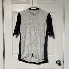 Ekoi Men's Cycling Jersey XXL Gray Black Short Sleeve Full Zip Pockets Mesh picture