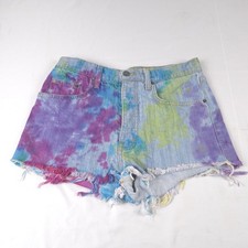 RARE Carmar Womens Sz 28 Daisy Dukes Shorts Summer Tie Dye Distressed 1