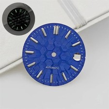 28.5mm Watch Dial Geometric Texture for NH35 Movement Green Luminous Face Parts picture