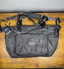 The Foldie Travel Bag Black 40L Tote Waterproof  Shoulder Strap Zip NWT picture